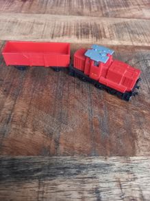 Die cast Sika train locomotive with wagon