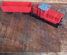 Die cast Sika train locomotive with wagon