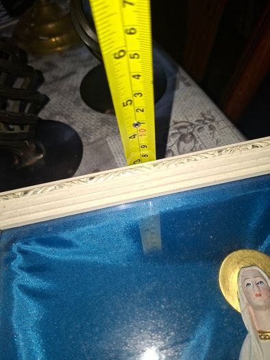 Antique Mid Century Catholic Altar Shadow Box Our Lady of Lourdes & St. Bernadette Postage available or Collection