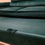 Large Modern 3 seater Sofa Bed - Velvet Dark Green Image 3