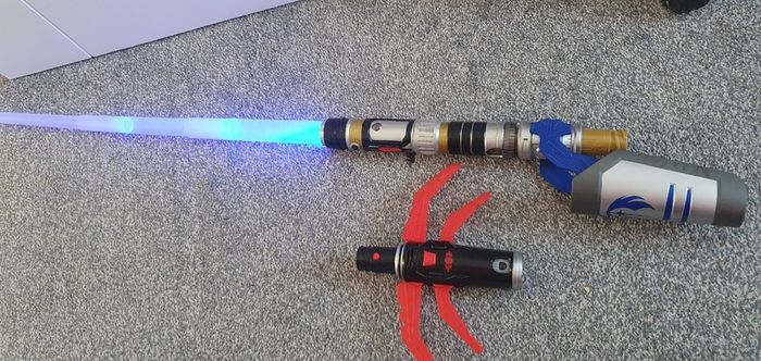 Star Wars lightsaber with interchangeable attachments