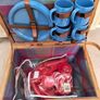 Wicker Picnic Basket with cutlery. Image 3