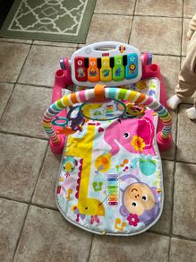 Fisher-Price Glow and Grow Kick & Play Piano Baby Gym Pink