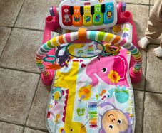 Fisher-Price Glow and Grow Kick & Play Piano Baby Gym Pink