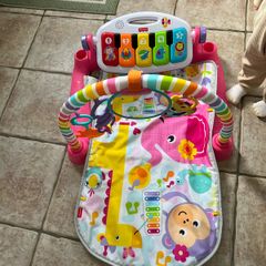 Fisher-Price Glow and Grow Kick & Play Piano Baby Gym Pink