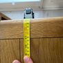 Solid Oak 2-Drawer Console Table with Bottom Shelf Image 4
