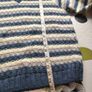 Blue and white striped knit sweater Image 6