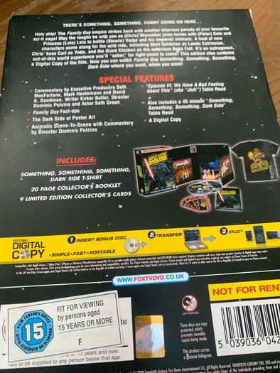 Limited Edition Family Guy - Something Something Something Dark Side (Limited Edition plus T-shirt and Collector Cards)