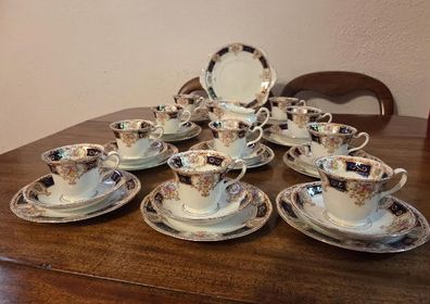 Antique Tea Service Bone China Hand Painted 10 Settings