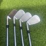 Wishon 555M forged Japanese bladed irons + 50 degree jaws raw Callaway wedge Image 2