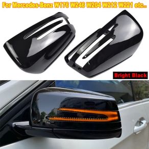 2pcs Replacement Carbon Fiber Pattern Rearview side Mirror cover caps For Mercedes Benz W176 W246 W204 W212 W221 C117 X204 X156