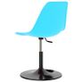 Swivel Dining Chairs 4 pcs Blue PP Image 5