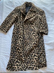 Stradivarius oversize leopard print longline coat