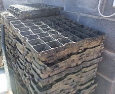 Black plastic paving grid garden driveway