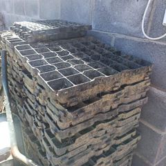 Black plastic paving grid garden driveway
