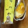 Natural Beautiful Large Amber Ring Sterling Silver adjustable. Image 2