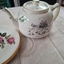 Carrigakine Pottery Cork Ireland Tea Pot And a pottery  carraigaline  stand plate Image 2