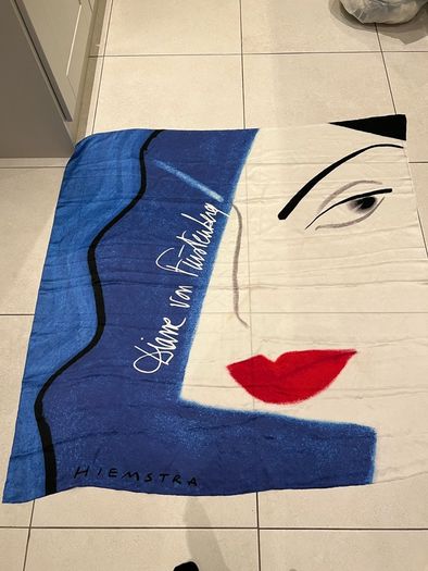 Diane Von Furstenberg - Huge Blue Colorful Silk Scarf