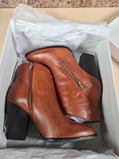 Amy Huberman Bourbon leather suede ankle boots bundle Size UK 4 EU 37 Forever young navy blue suede Private number brown leather