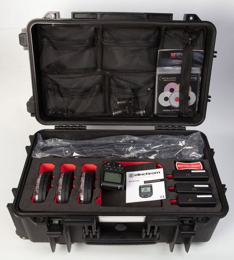 Rotolight NEO II - 3 LIGHT KIT with a hard case and Elinchrom HSS Transmitter