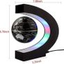 Levitating Globe, C Shape Floating Globe With LED Lights Magnetic Field Levitation World Map Globe Gravity Educational Gift Home Office Desk Decoration (Black) Image 6