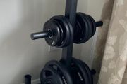 brand new heavy duty olympic bar and plate rack