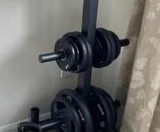 brand new heavy duty olympic bar and plate rack
