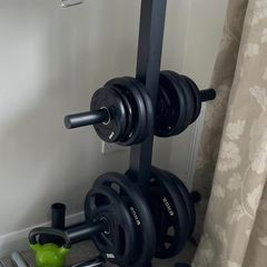 brand new heavy duty olympic bar and plate rack
