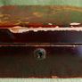 Antique   Wooden Box With Bird And Flowers Image 8