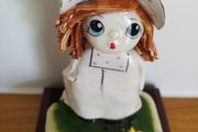 Collectable Italian Zampiva Big eyed, Spaghetti haired girl.
