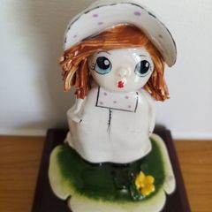 Collectable Italian Zampiva Big eyed, Spaghetti haired girl.