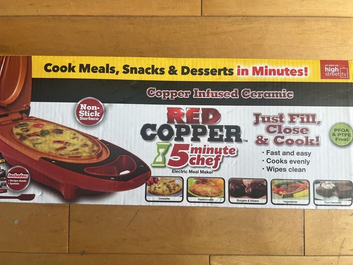 Red copper 5 minute grill