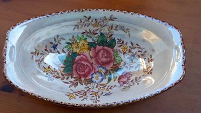 Vintage Maling 'Rosalind' Cream Lustre Oval Dish