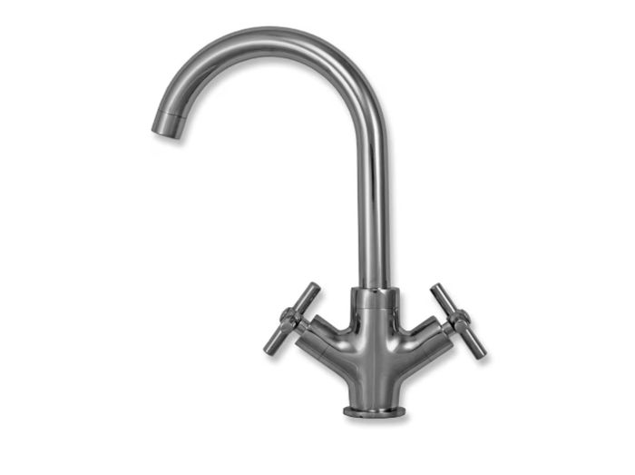 Stainless Steel Kitchen Sink Basin & Victoria Tap, Reversible, 105cm x 18cm x 50cm