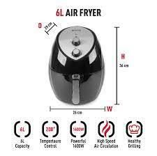 6 Litre Manual Air Fryer
