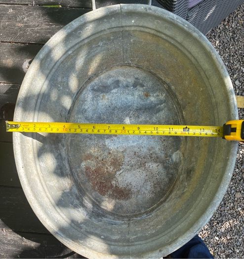 Vintage Galvanised Oval Wash Tub or Planter