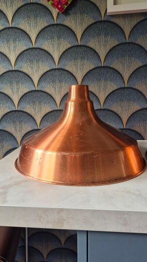 Pair of Rustic Copper Lamp Shades
