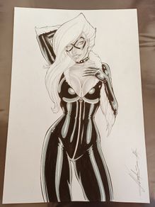 Original Comic Art of Marvels Black Cat by Narcelio Sousa 2