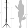 Metal Coat Rack, Clothes Stand, Hat Handbag Hanger, 182 cm Tall Hall Tree (FREE POSTAGE) Image 4