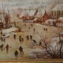 Framed Bruegel Winter Landscape Print Image 2