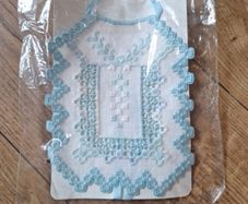 Vintage Lithuanian Handmade Embroidered Linen & Lace Piece