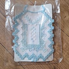Vintage Lithuanian Handmade Embroidered Linen & Lace Piece