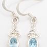 Celtic Knot Blue Topaz Silver Earrings Image 2