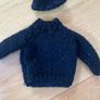 Hand knit black jumper and hat for Action Man figure Image 2