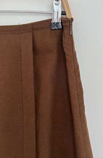 Jigsaw Linen Wrap Detail Midi Skirt