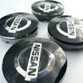 4x Gloss Black NISSAN 60mm wheel caps cap 60 Juke Note Mikra and more Image 5