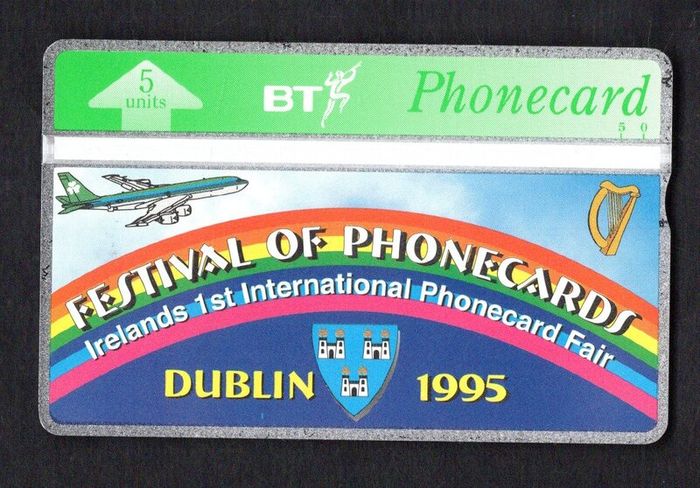 1995 Ireland 5 unit British Telecom Festival Of Phonecards, Dublin '95 (Landis & Gyr (Optical)) Phonecard