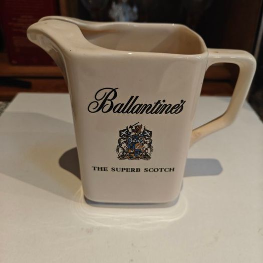 Old Ballantine's Scotch Whisky water pitcher made by Wade