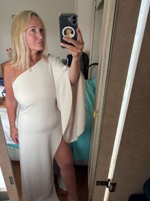 one shoulder maxi dress