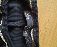Zara black fitted top size UK small